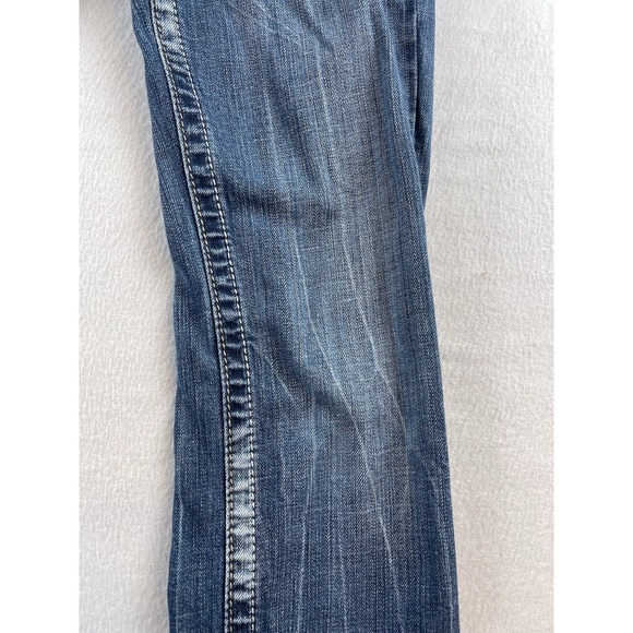 Miss Me Jeans 26 Irene Straight Low Rise Flap Pocket Blue Denim - Picture 6 of 16